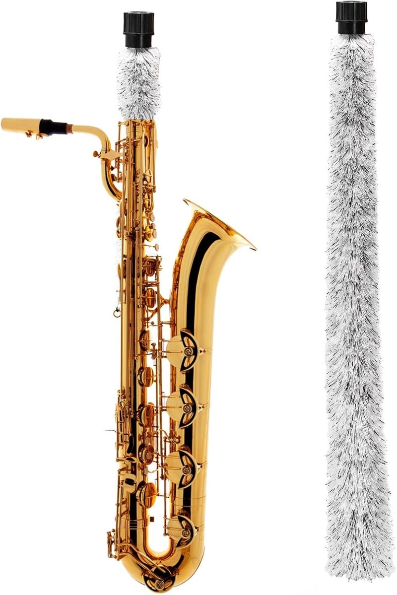 ZEAYEA 2 Pcs Alto Sax Pad Saver Brush Cleaner, Alto Saxophone Cleaning Brush, Alto Saxophone Cleaning Swab Maintain Care Tool, Saxophone Accessories Instrument Gifts, 20.9 Inches Long - Image 4